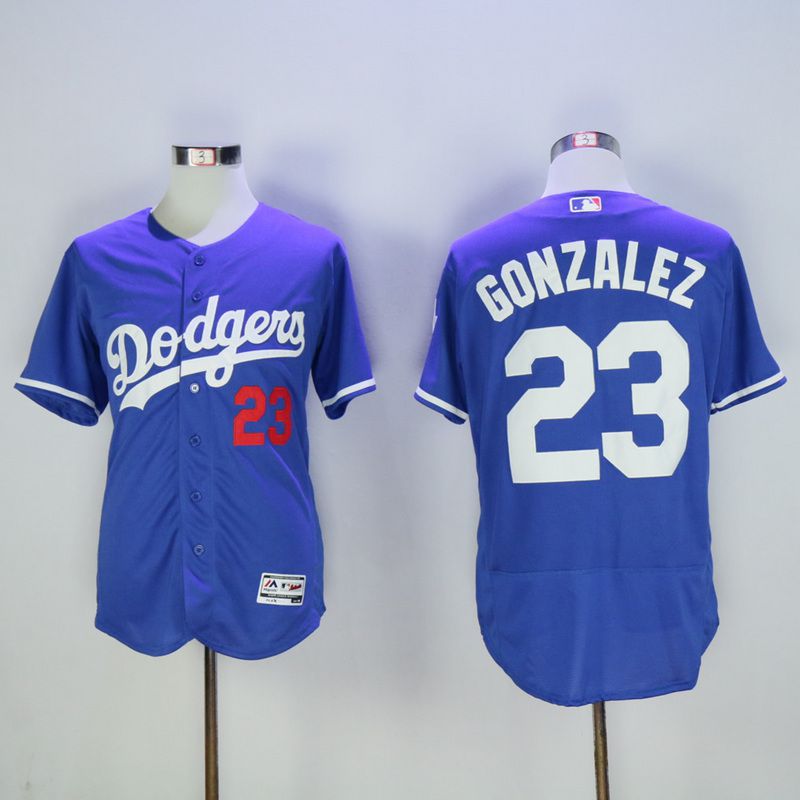 Men Los Angeles Dodgers #23 Gonzalez Blue Elite MLB Jerseys